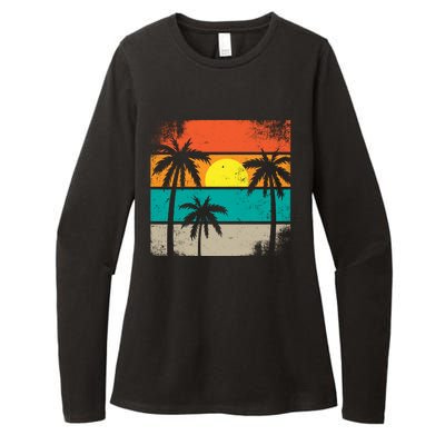 Retro Summer Funny Beach Life Vintage Womens CVC Long Sleeve Shirt