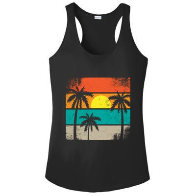 Retro Summer Funny Beach Life Vintage Ladies PosiCharge Competitor Racerback Tank