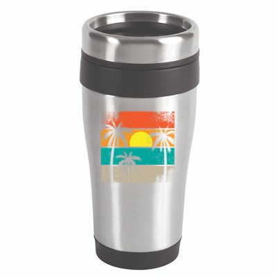Retro Summer Funny Beach Life Vintage 16oz Travel Tumbler