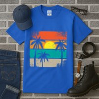 Retro Summer Funny Beach Life Vintage Tall T-Shirt