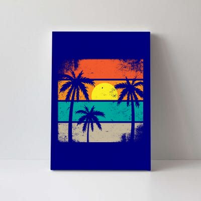 Retro Summer Funny Beach Life Vintage Canvas