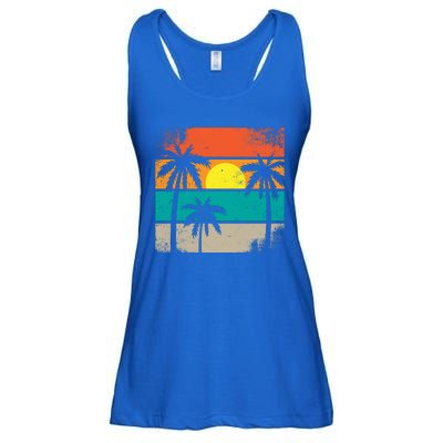 Retro Summer Funny Beach Life Vintage Ladies Essential Flowy Tank