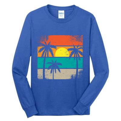 Retro Summer Funny Beach Life Vintage Tall Long Sleeve T-Shirt
