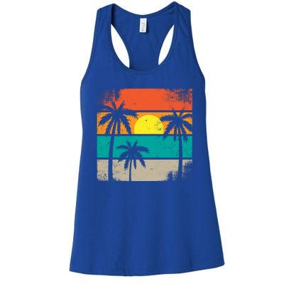 Retro Summer Funny Beach Life Vintage Women's Racerback Tank