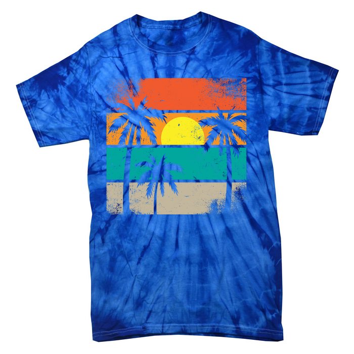 Retro Summer Funny Beach Life Vintage Tie-Dye T-Shirt