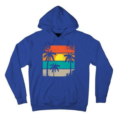 Retro Summer Funny Beach Life Vintage Tall Hoodie