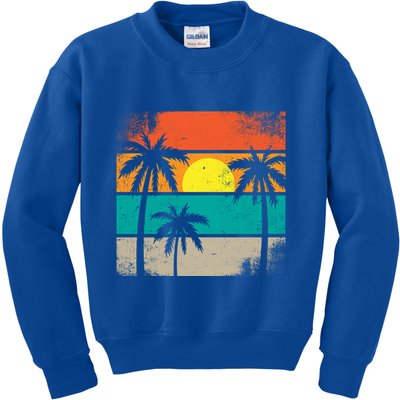 Retro Summer Funny Beach Life Vintage Kids Sweatshirt