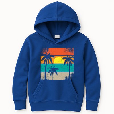 Retro Summer Funny Beach Life Vintage Kids Hoodie