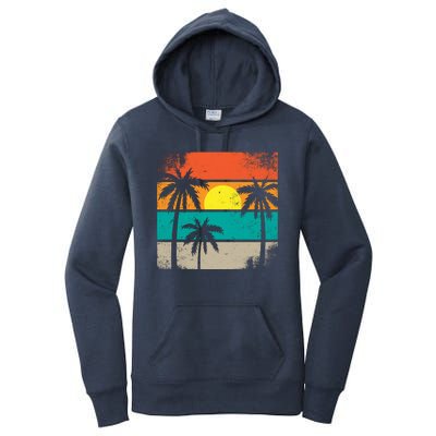 Retro Summer Funny Beach Life Vintage Women's Pullover Hoodie