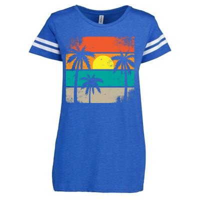 Retro Summer Funny Beach Life Vintage Enza Ladies Jersey Football T-Shirt