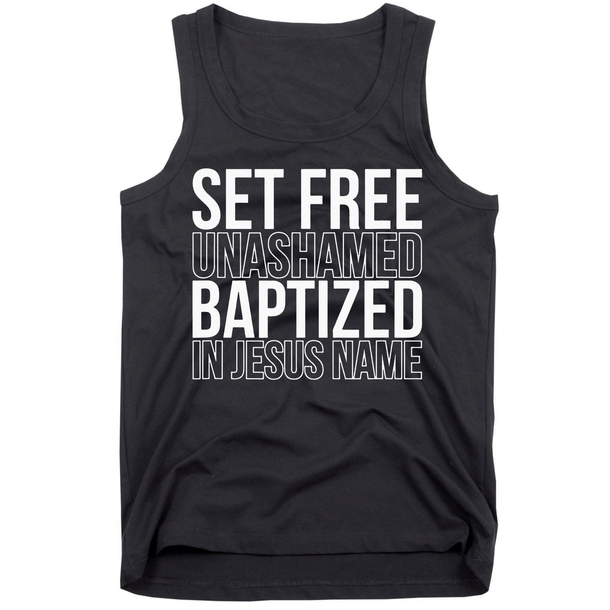 retro Set free unashamed baptized in Jesus name Tank Top