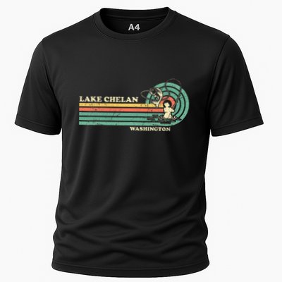 Retro Summer Fishing Washington Chelan Lake Performance Shirt