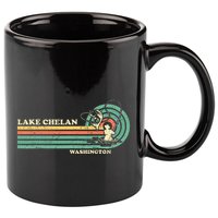 Retro Summer Fishing Washington Chelan Lake 11oz C Handle Ceramic Mug