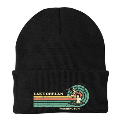 Retro Summer Fishing Washington Chelan Lake Beanie