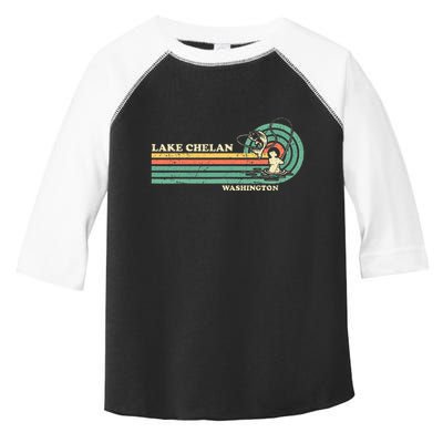 Retro Summer Fishing Washington Chelan Lake Toddler Fine Jersey T-Shirt