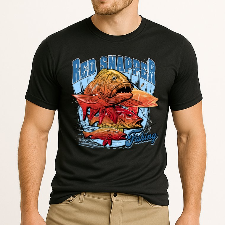 Red Snapper Fishing Performance Shirt
