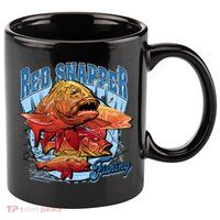Red Snapper Fishing 11oz C Handle Ceramic Mug