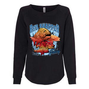 Red Snapper Fishing Womens California Wash Sweatshirt