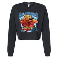 Red Snapper Fishing Cropped Pullover Crew