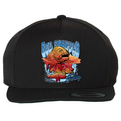 Red Snapper Fishing Wool Snapback Cap