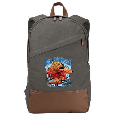 Red Snapper Fishing Cotton Canvas Backpack