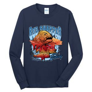 Red Snapper Fishing Tall Long Sleeve T-Shirt