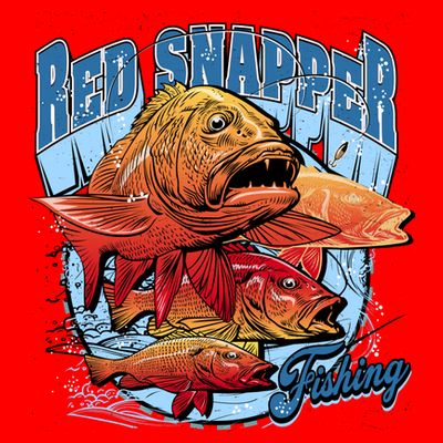 Red Snapper Fishing T-Shirt