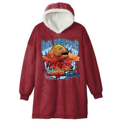 Red Snapper Fishing Hooded Wearable Blanket