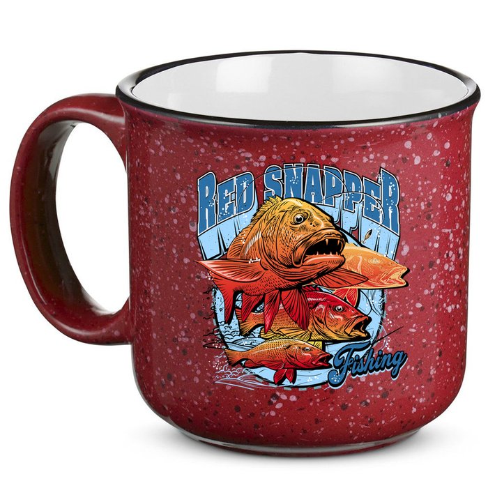 Red Snapper Fishing 15oz Campfire Ceramic Mug