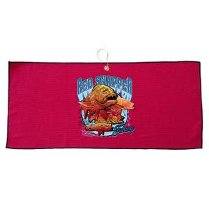 Red Snapper Fishing Large Microfiber Waffle Golf Towel