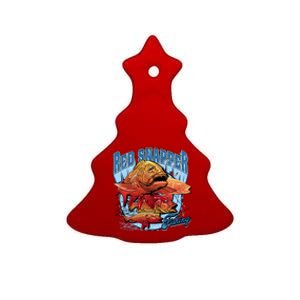 Red Snapper Fishing Ceramic Tree Ornament