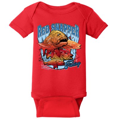 Red Snapper Fishing Baby Bodysuit