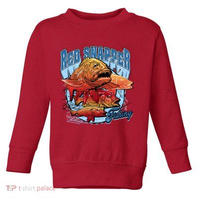 Red Snapper Fishing Toddler Sweatshirt