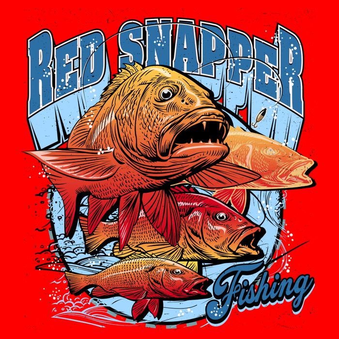 Red Snapper Fishing Golf Towel