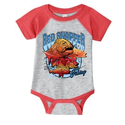 Red Snapper Fishing Infant Baby Jersey Bodysuit