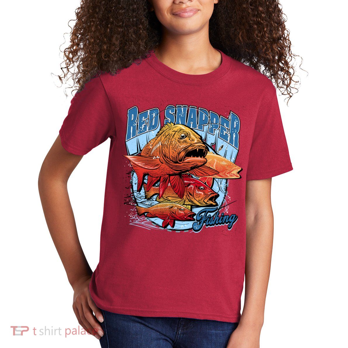 Red Snapper Fishing Kids T-Shirt