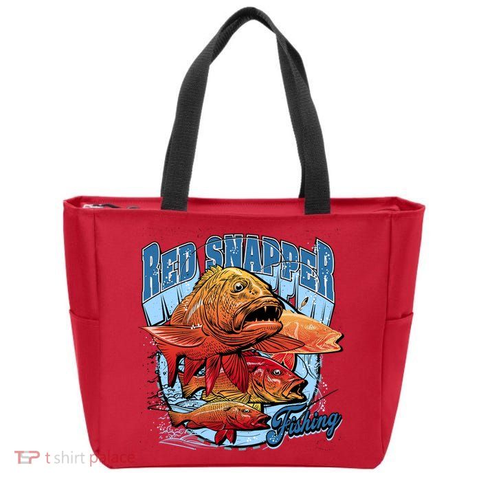 Red Snapper Fishing Zip Tote Bag