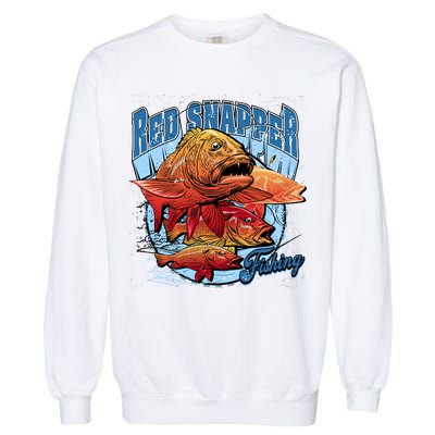 Red Snapper Fishing Garment-Dyed Sweatshirt