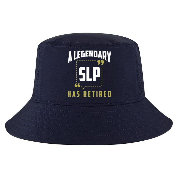 Retired SLP Funny Speech Pathologist Retirement Gift Cool Comfort Performance Bucket Hat