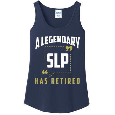 Retired SLP Funny Speech Pathologist Retirement Gift Ladies Essential Tank