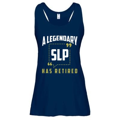 Retired SLP Funny Speech Pathologist Retirement Gift Ladies Essential Flowy Tank