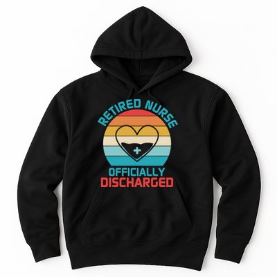 Retro Sunset Funny Retired Nurse Funny Nurse Retirement Quote Hoodie