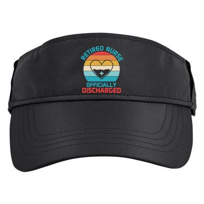 Retro Sunset Funny Retired Nurse Funny Nurse Retirement Quote Adult Drive Performance Visor