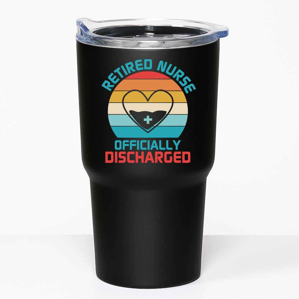 Retro Sunset Funny Retired Nurse Funny Nurse Retirement Quote Tumbler