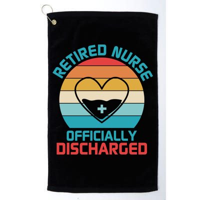 Retro Sunset Funny Retired Nurse Funny Nurse Retirement Quote Golf Towel