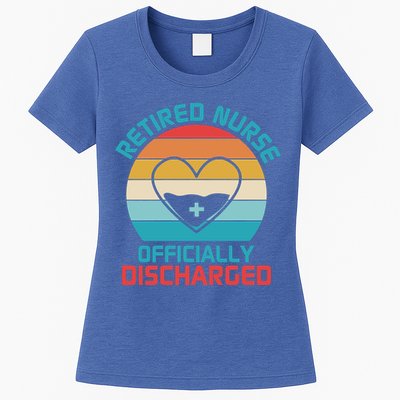 Retro Sunset Funny Retired Nurse Funny Nurse Retirement Quote Womens T-Shirt