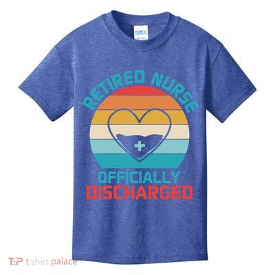 Retro Sunset Funny Retired Nurse Funny Nurse Retirement Quote Kids T-Shirt