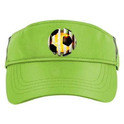 Ripped Soccer Futbol Fire Ball Adult Drive Performance Visor