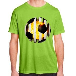 Ripped Soccer Futbol Fire Ball Adult ChromaSoft Performance T-Shirt