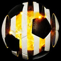 Ripped Soccer Futbol Fire Ball Flatbill Hat